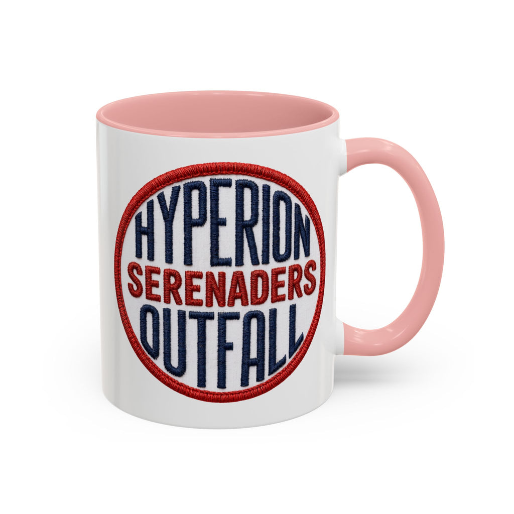 Accent Coffee Mug — "Hyperion Serenaders Outfall" Retro Patch Ceramic Mug (11/15oz)