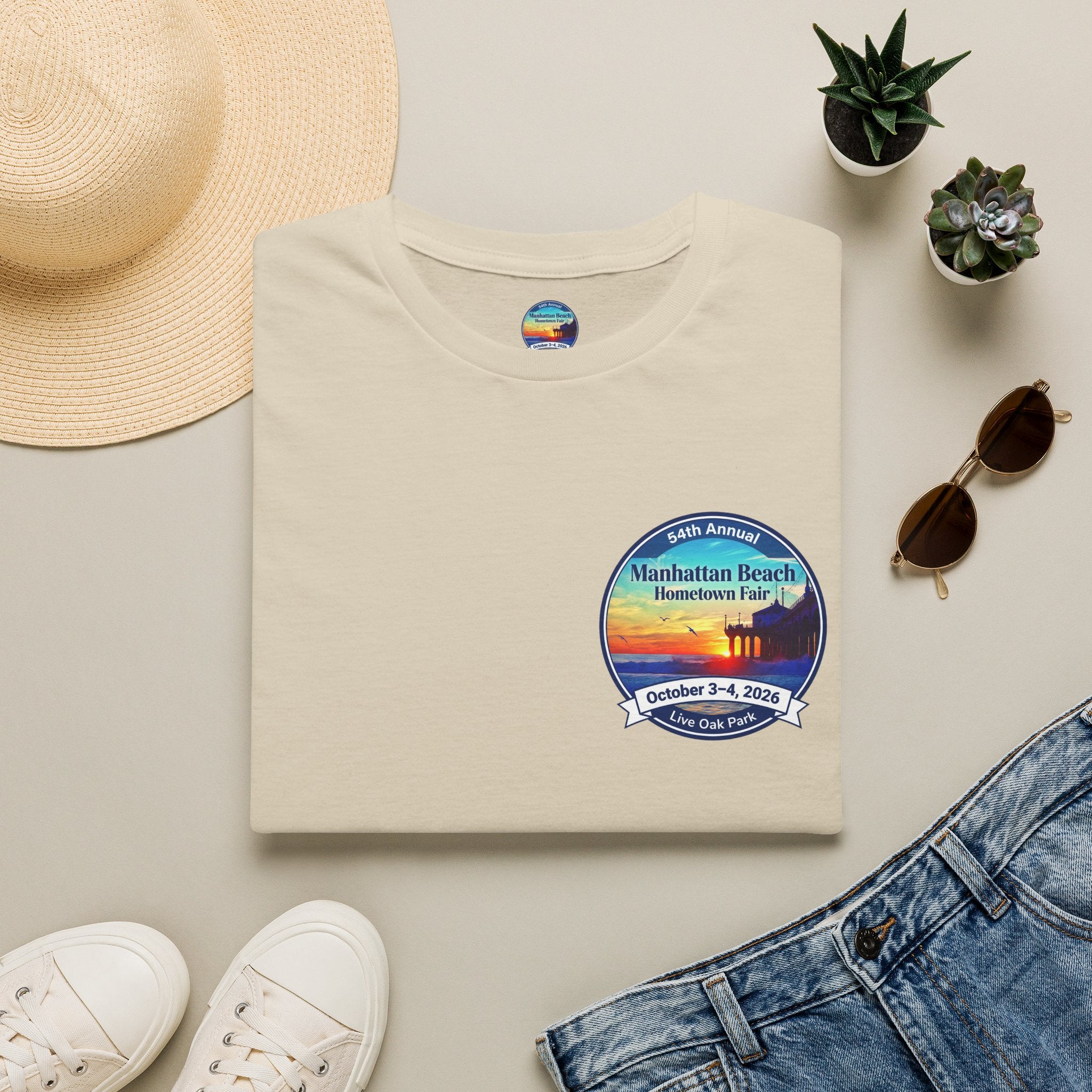 Manhattan Beach Hometown Fair T-Shirt — 54th Annual Sunset Surf Logo (Oct 3-4, 2026)