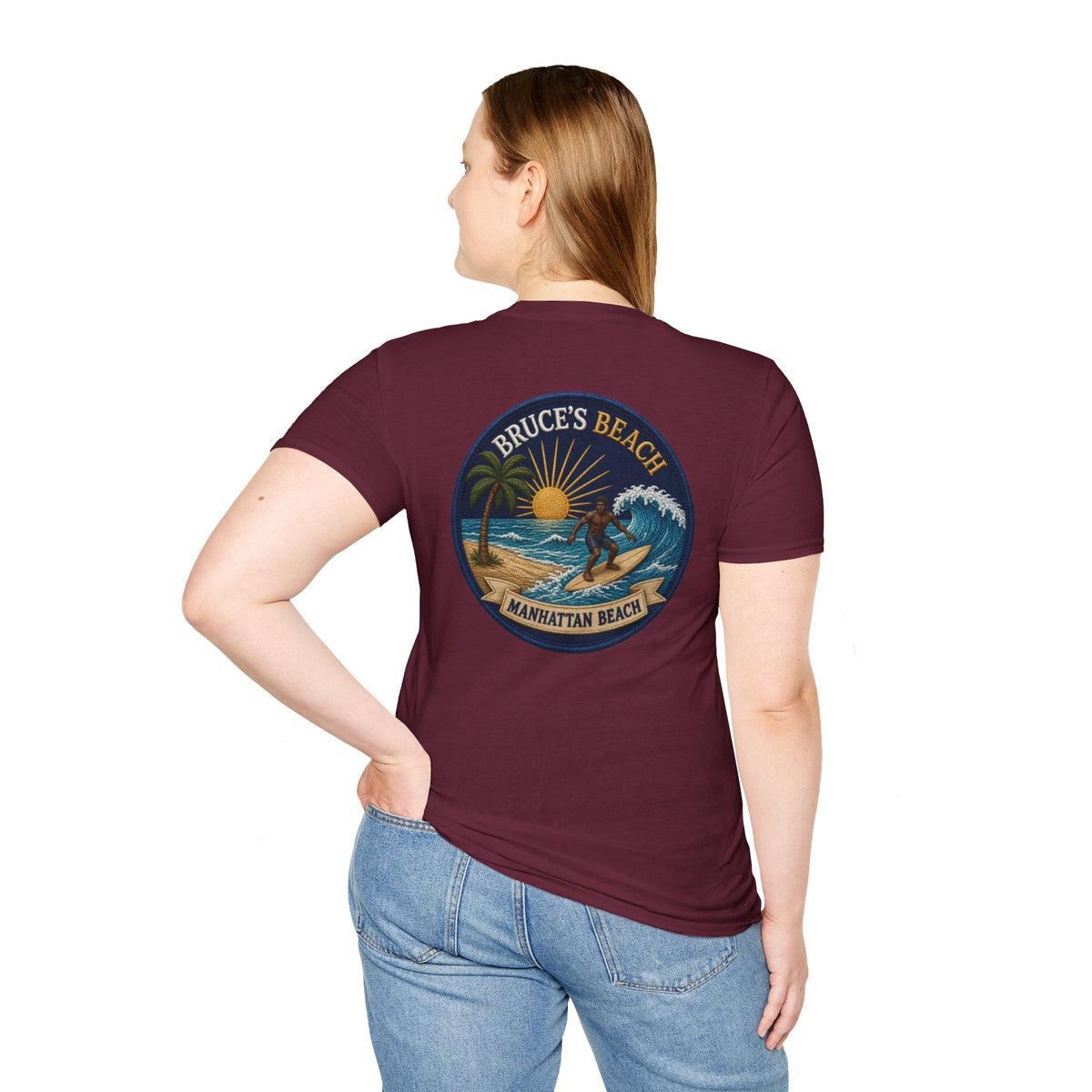 Bruce's Beach Manhattan Beach Surf Patch T-Shirt