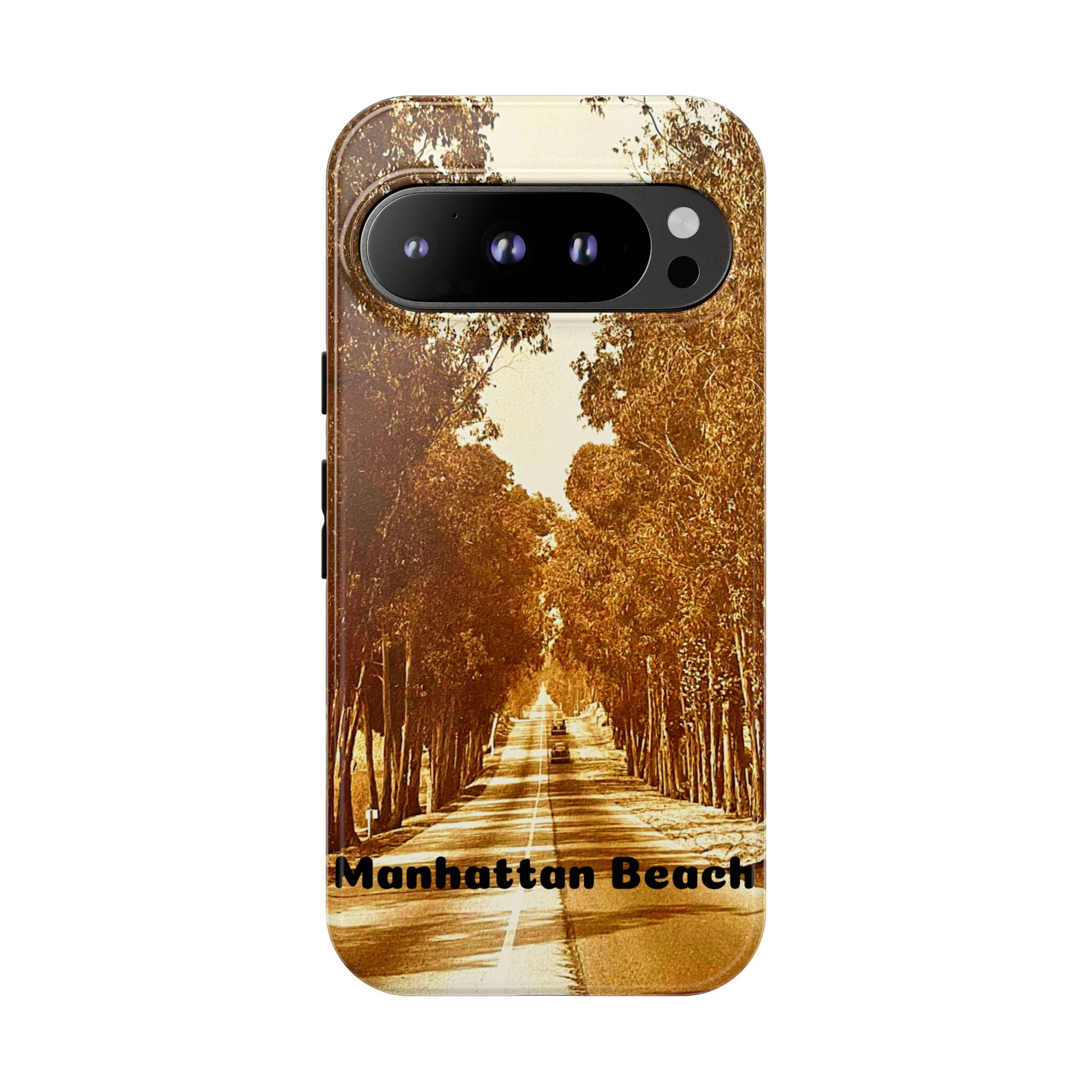 Phone Cases Manhattan Beach Rosecrans Ave Early 60's Tough Cases 90266 California, iPhone Samsung Google Pixel Protective Cover, Vintage