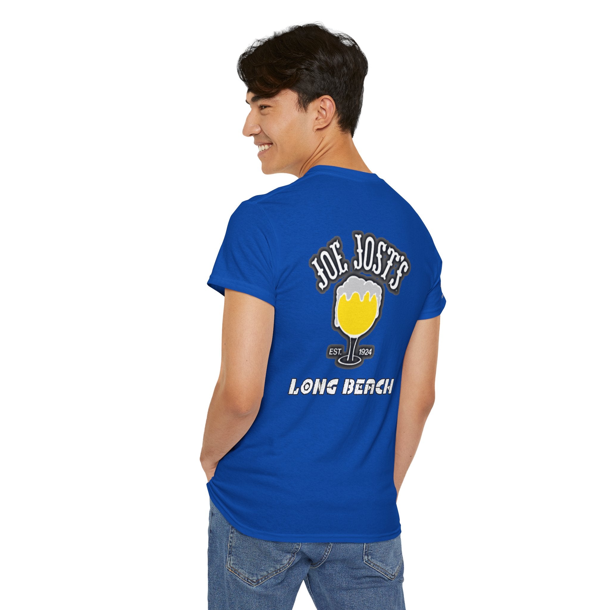 Joe Josts Long Beach California Men's and Woman's Heavy Cotton Tee - Printed 4 Areas