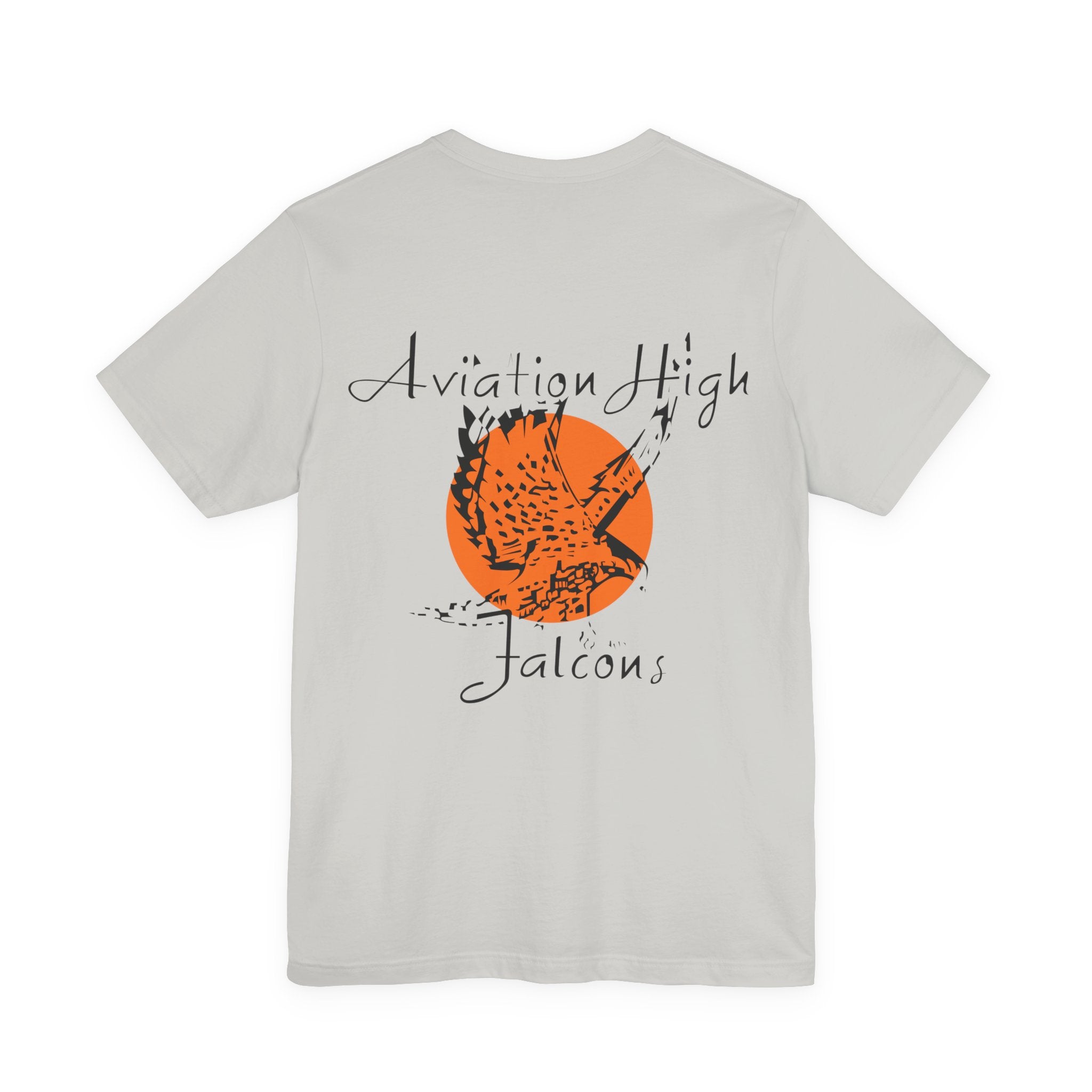 Aviation High School Signage Logo - Many Colors - Unisex Jersey Short Sleeve Tee