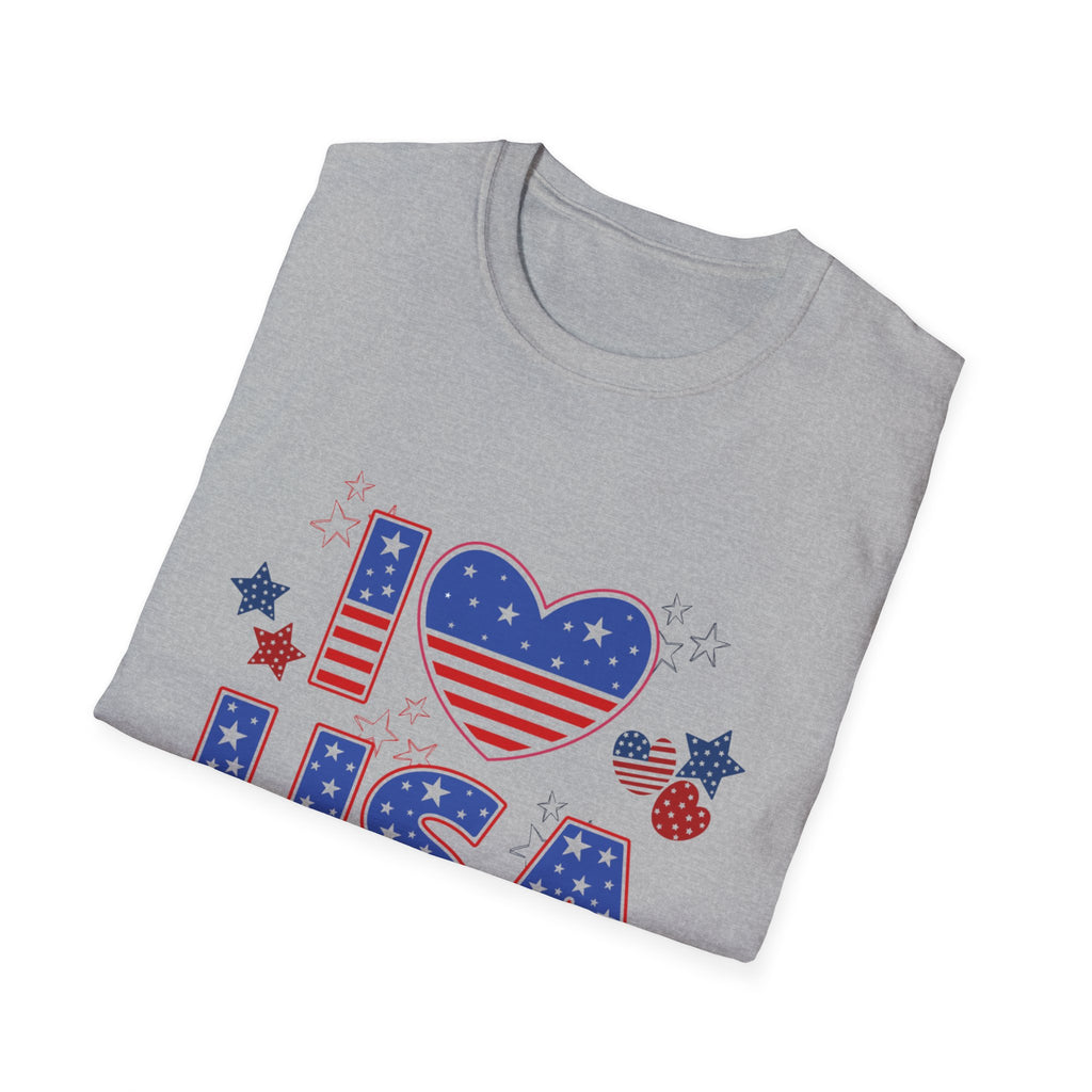 I Love the USA T-Shirt | American Flag Patriotic Fourth of July