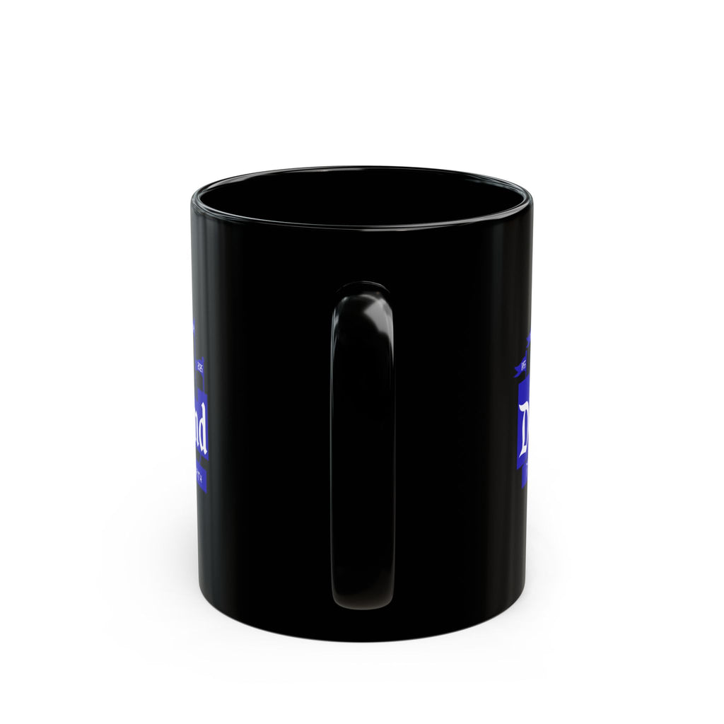 DodgerLAnd skyline logo Mug 2025 Champions | Black ceramic coffee mug
