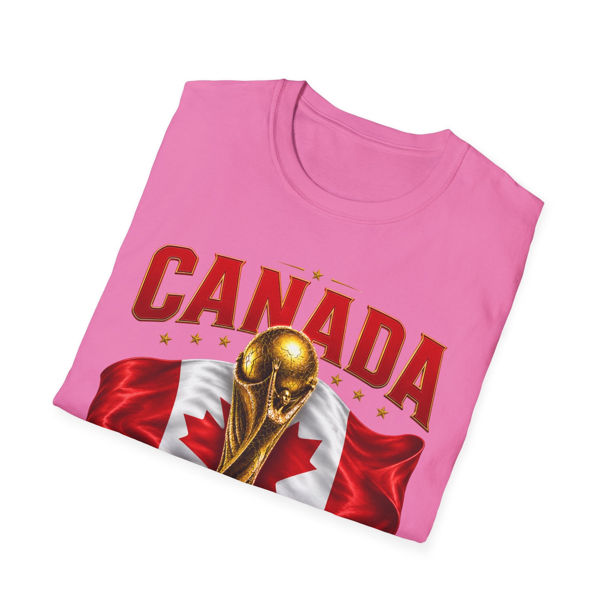 Canada 2026 World Cup T-Shirt — Canadian Soccer Fan Tee with Trophy & Flag