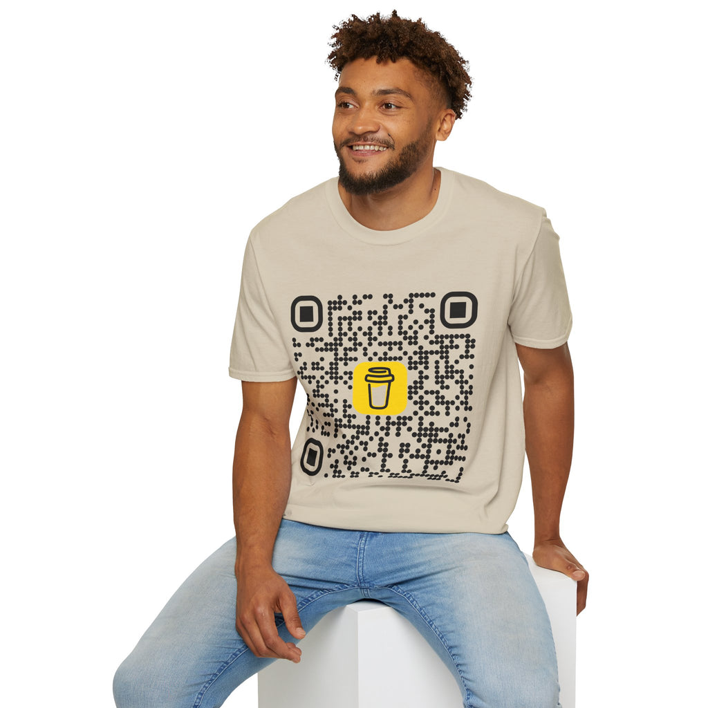 QR Code Coffee Tee — Scan-to-Order Coffee Shop T-Shirt