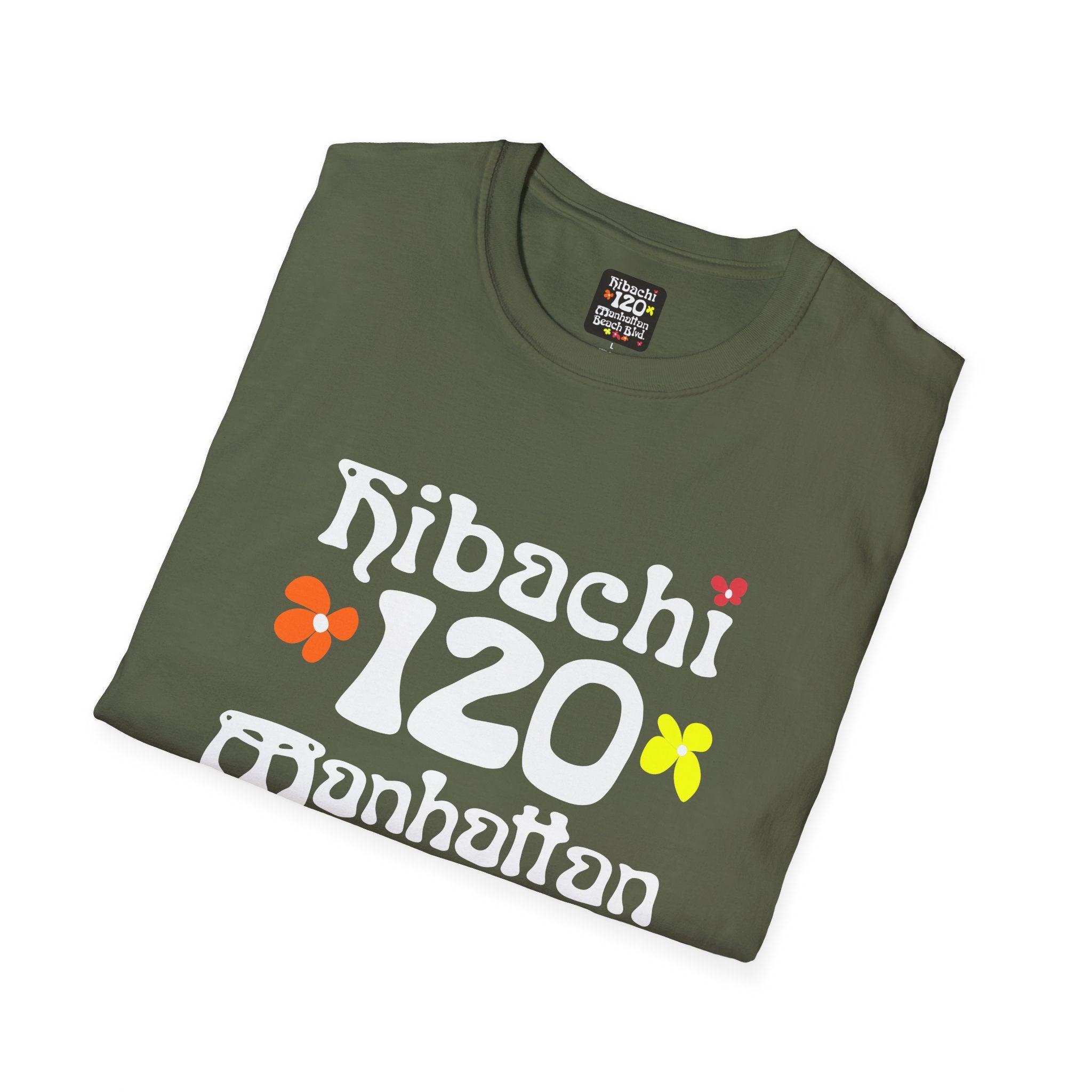 Hibachi 120 Manhattan Beach Blvd Restaurant #OldSchool T-Shirt — Retro Floral Surf Tee "Gone But Not Forgotten"