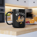 Metlox Pottery Manhattan Beach 1927–1989 Black Mug — 15oz Commemorative Ceramic Mug