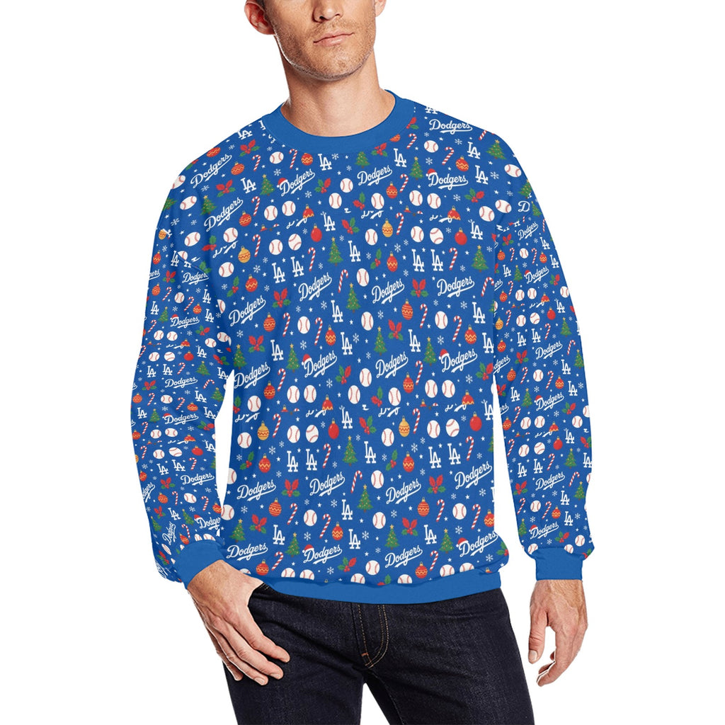 Dodgers Christmas Men's crew neck sweatshirt Made in the USA
