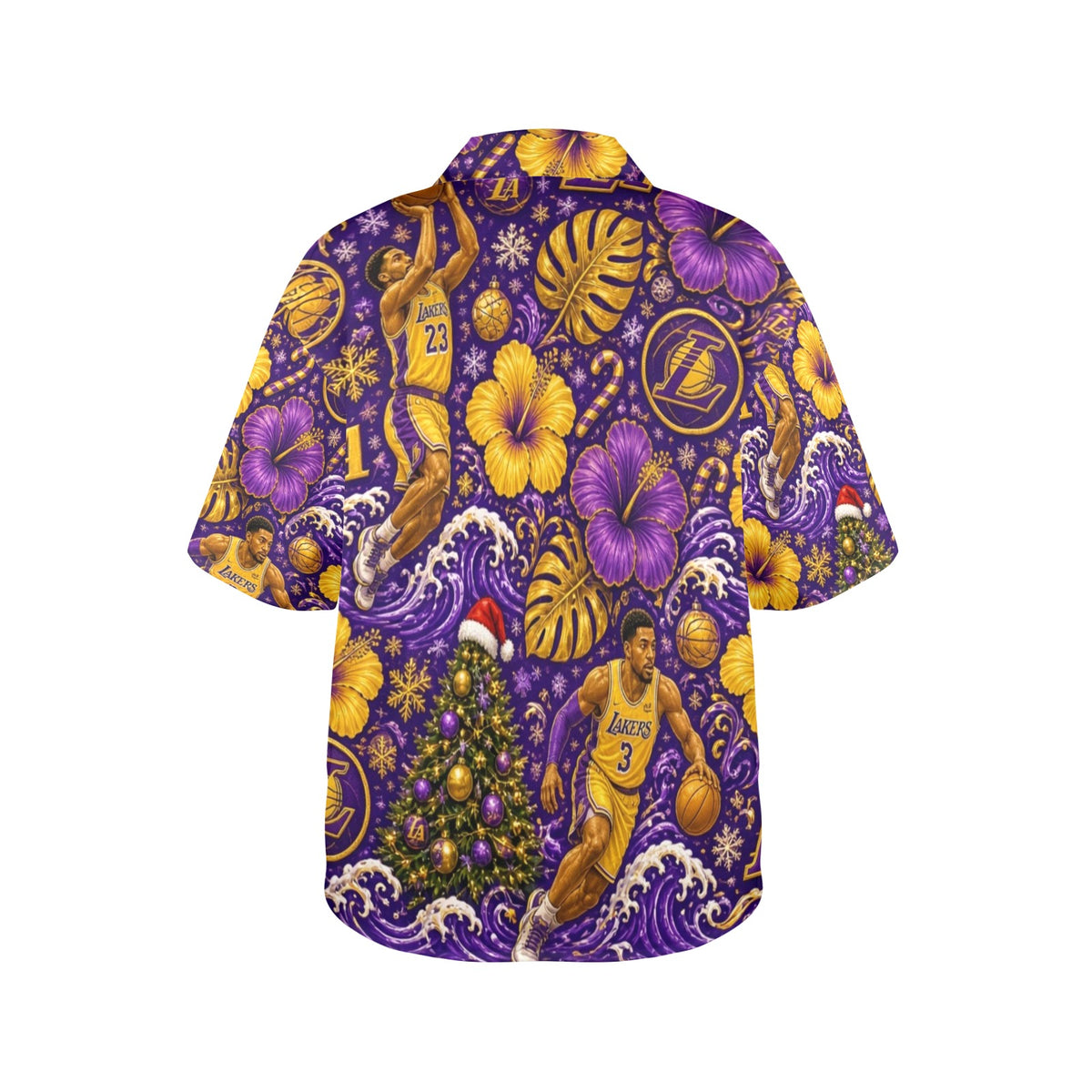 Lakers Christmas Women's All Over Print Hawaiian Shirt （Made in USA Ships to USA Only）