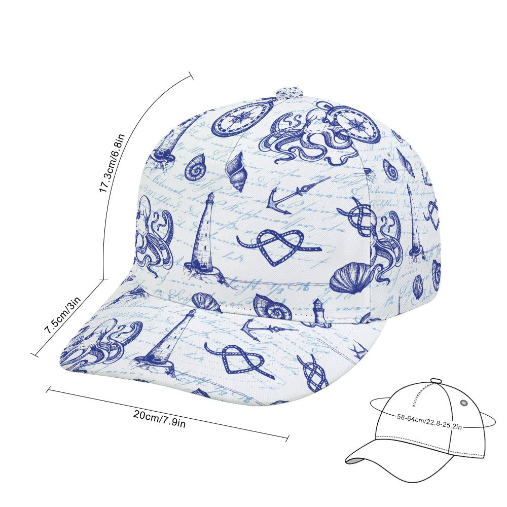 Nautical Ocean Baseball Cap Free Shipping