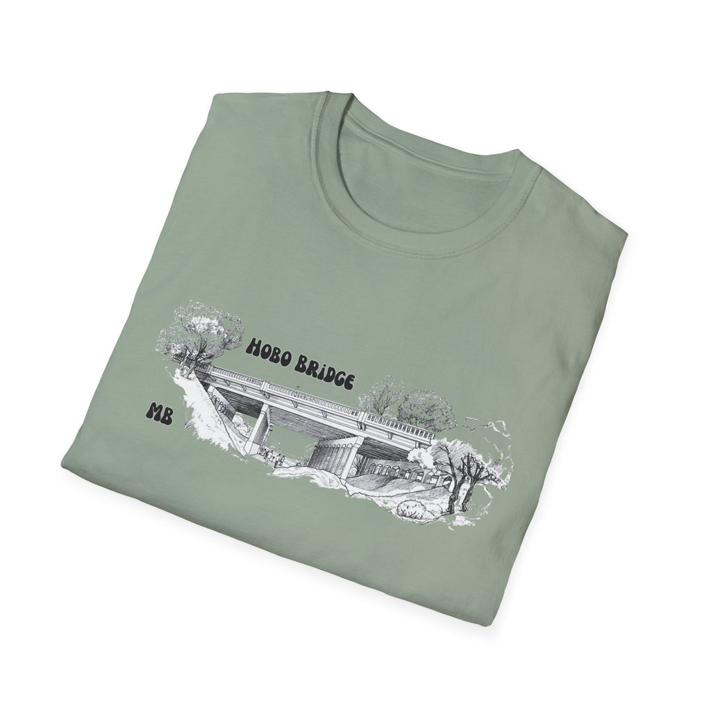 Hobo Bridge Manhattan Beach California Sketch T-Shirt | Hand-Drawn Bridge Illustration IYKYK