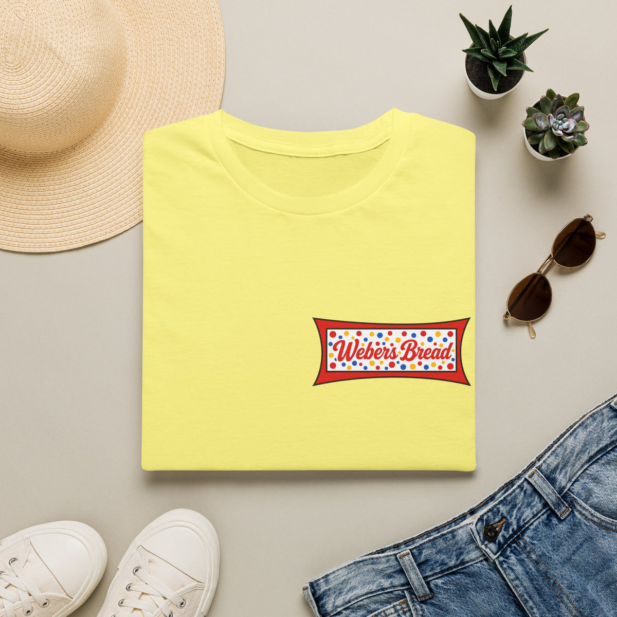 Weber's Bread Retro Logo Dewey T-Shirt — Vintage Bakery Graphic Tee