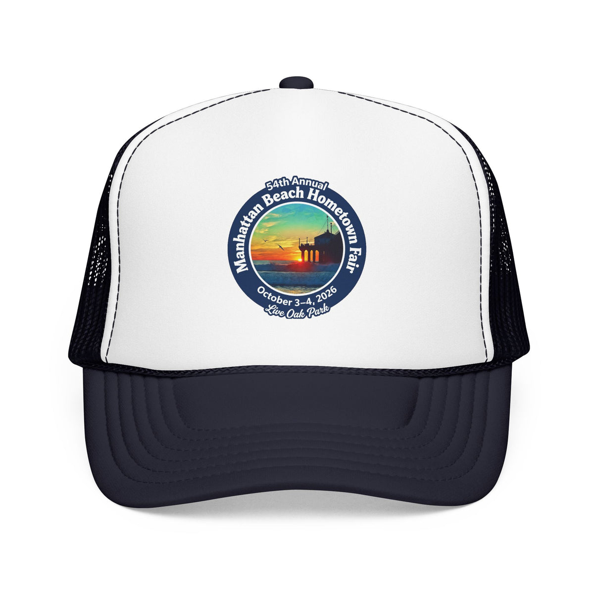 Trucker Hat — Manhattan Beach Hometown Fair Sunset Logo