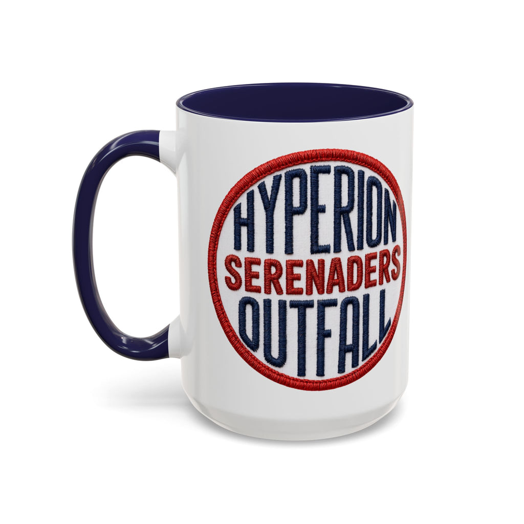 Accent Coffee Mug — "Hyperion Serenaders Outfall" Retro Patch Ceramic Mug (11/15oz)