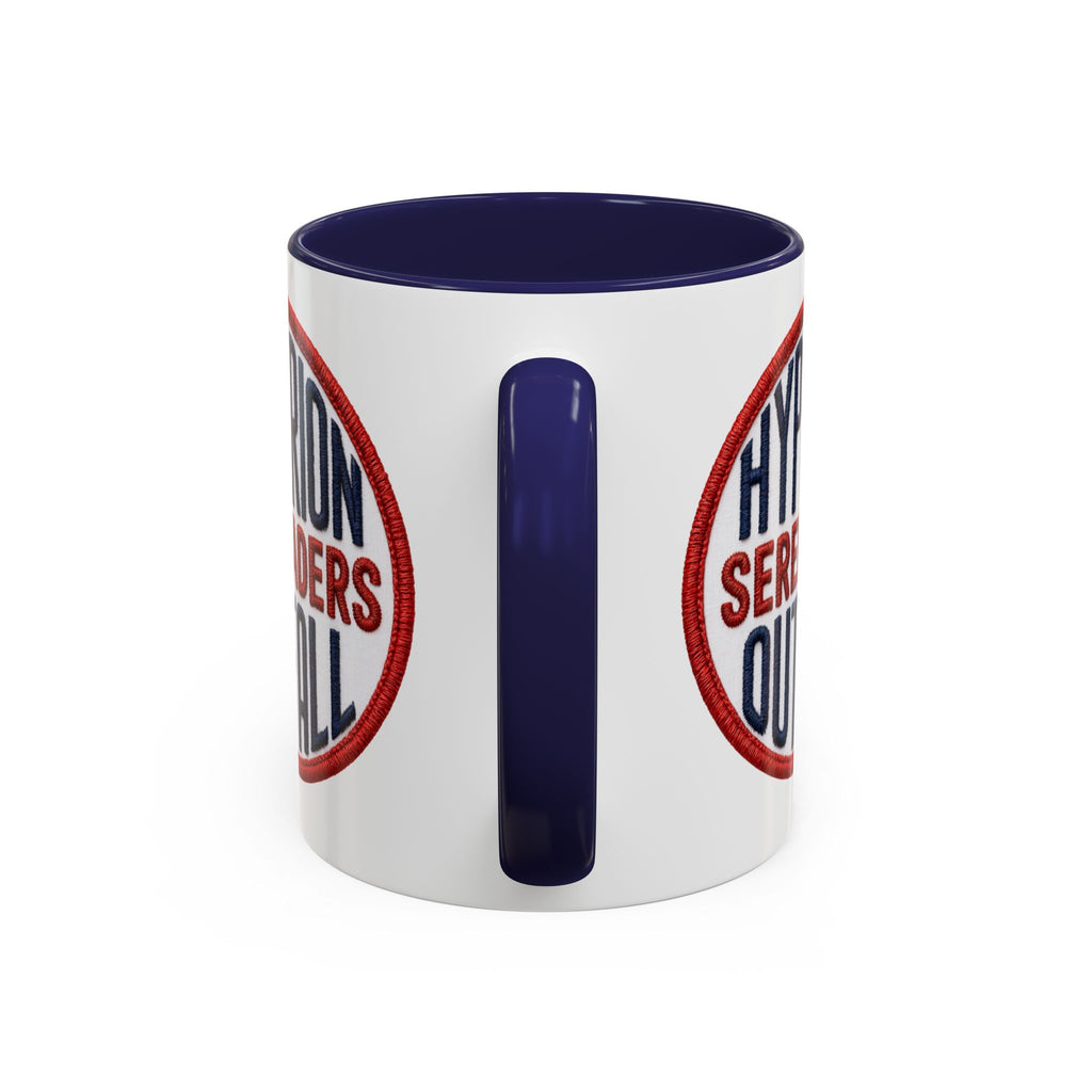 Accent Coffee Mug — "Hyperion Serenaders Outfall" Retro Patch Ceramic Mug (11/15oz)