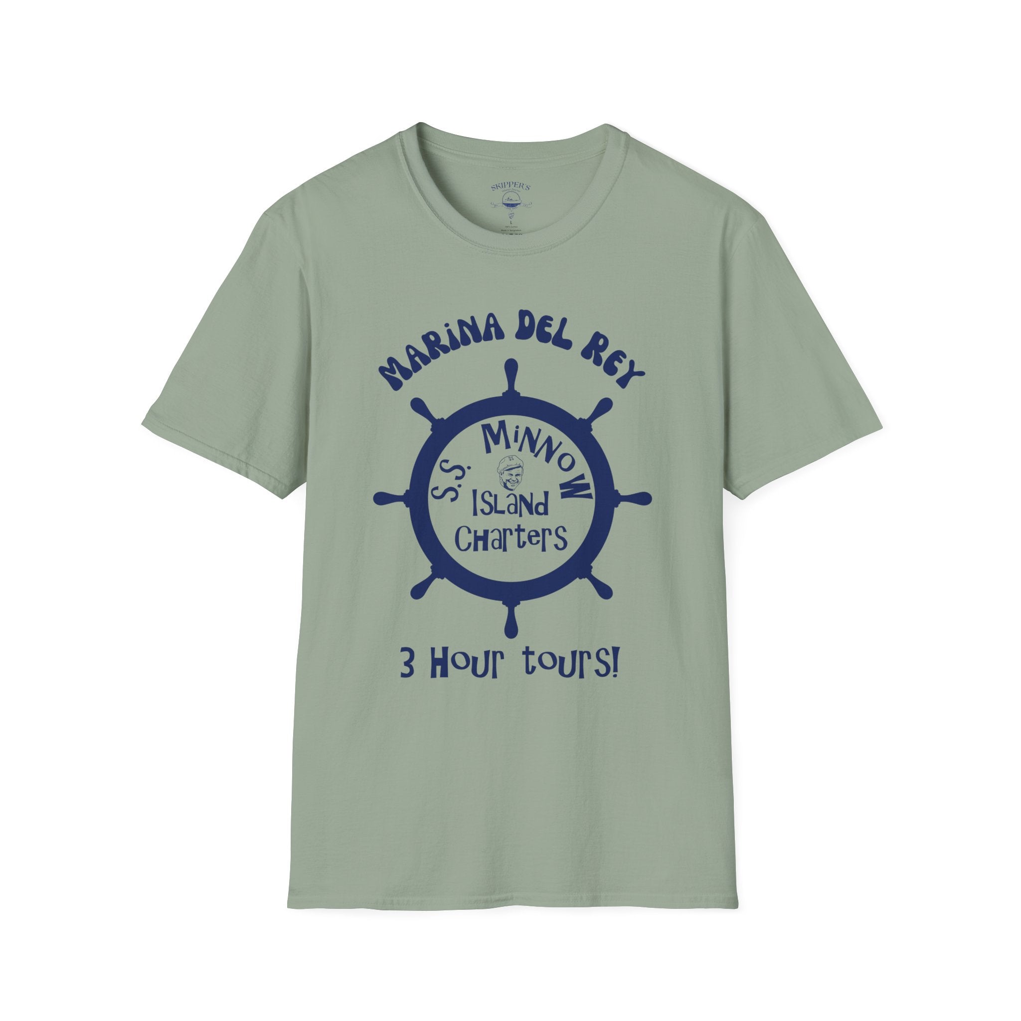 Marina Del Rey Ship Wheel logo T-Shirt | SS Minnow Island Charters, 3 Hour Tours