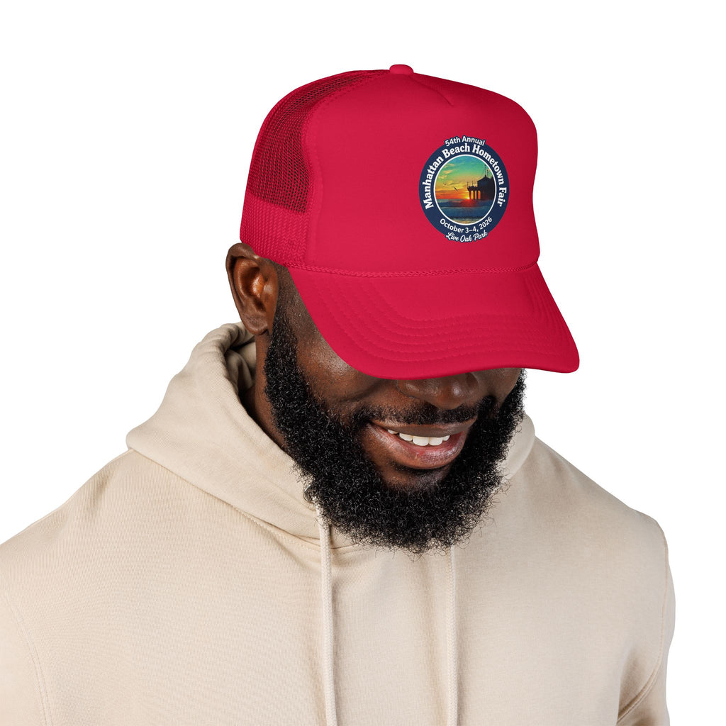 Trucker Hat — Manhattan Beach Hometown Fair Sunset Logo