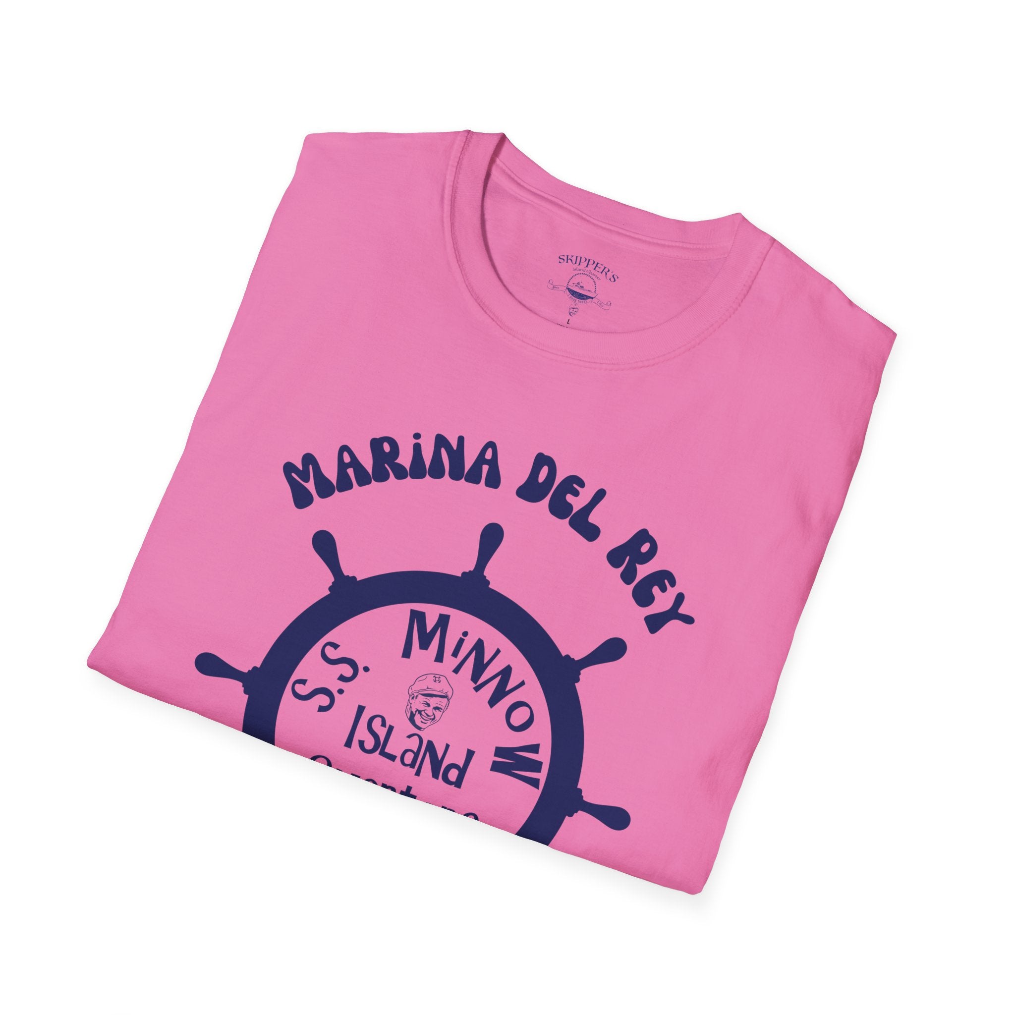 Marina Del Rey Ship Wheel logo T-Shirt | SS Minnow Island Charters, 3 Hour Tours