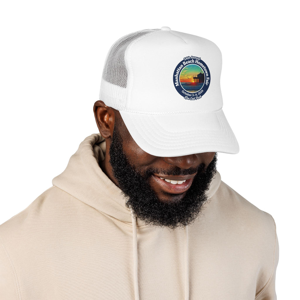 Trucker Hat — Manhattan Beach Hometown Fair Sunset Logo