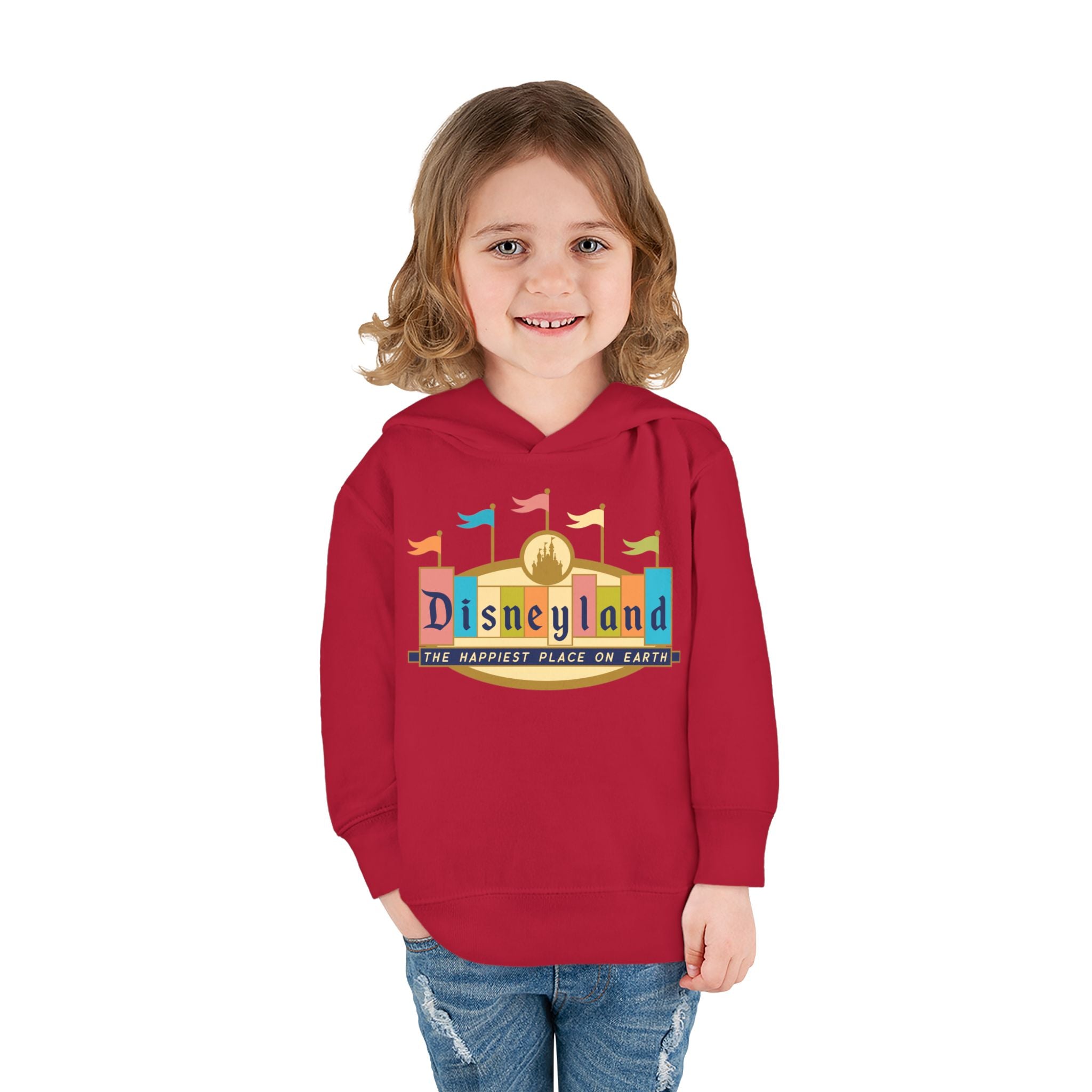 Disneyland way Back Machine Retro Logo Toddler Hoodie | Kids Pullover