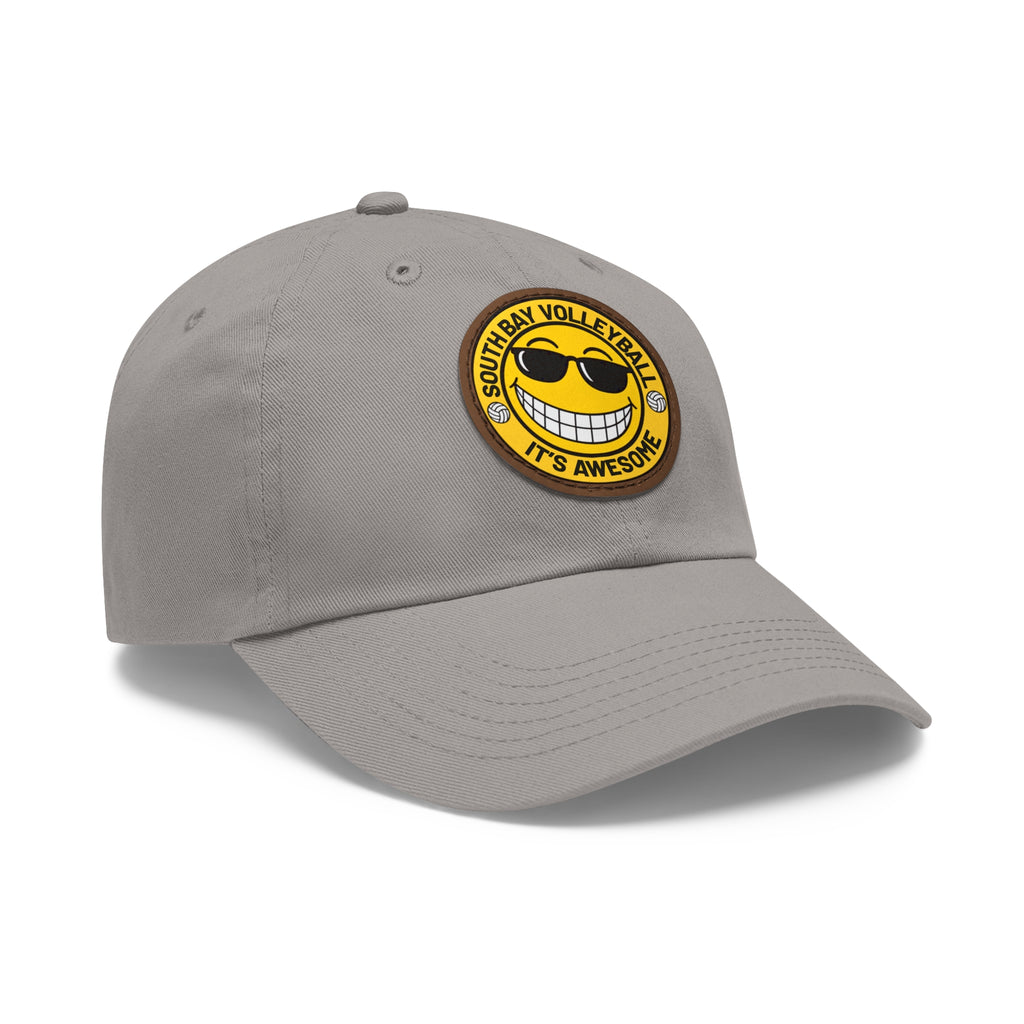 Volleyball Smiley Mom and Dad Hat — "South Bay Volleyball: It’s Awesome" Leather Patch