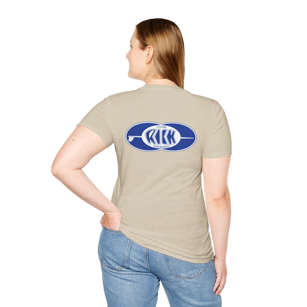 Rick Surfboards Unisex Softstyle T-Shirt Old School Hermosa Beach