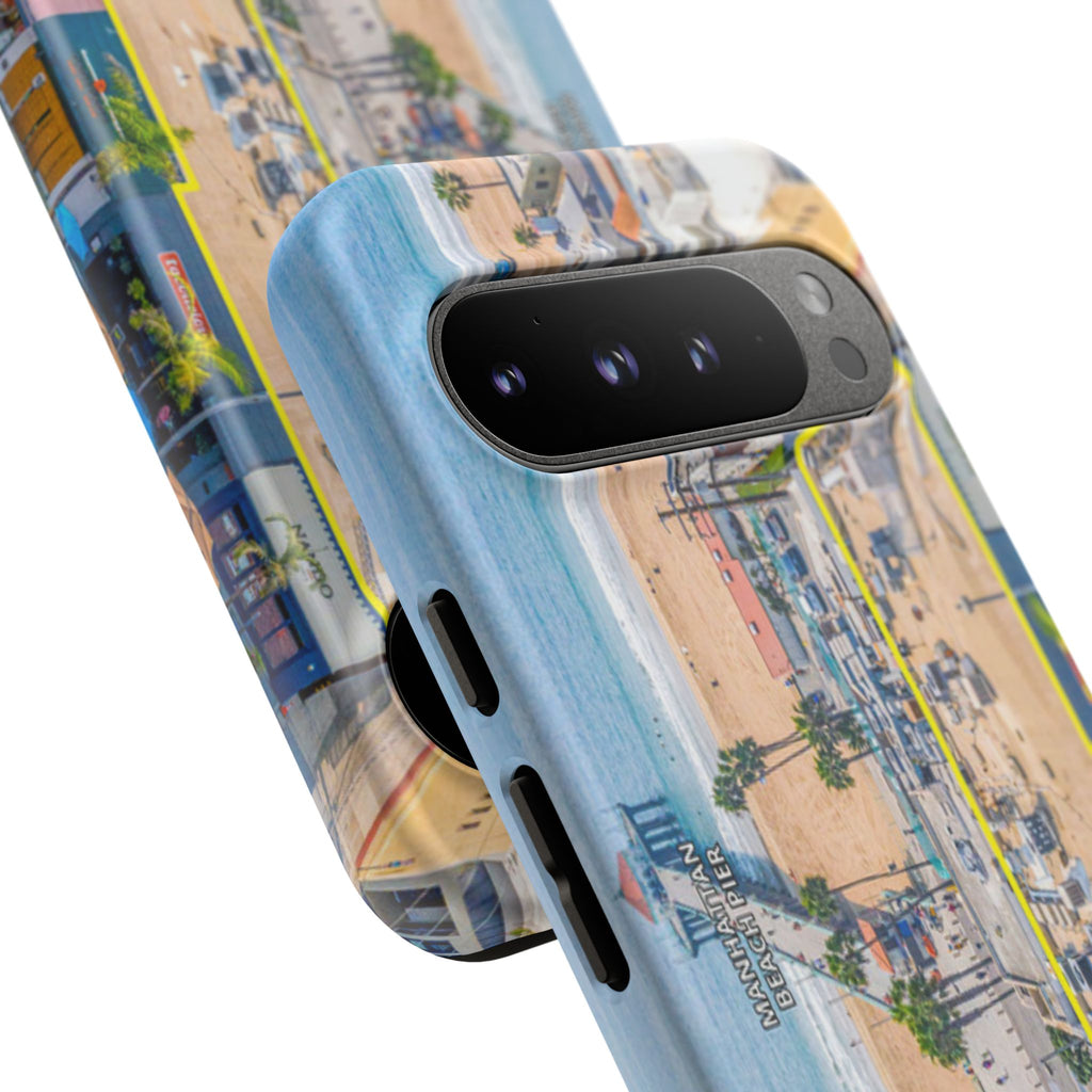 Phone Cases, Manhattan Beach California iPhone Samsung Google Tough Cases, Beach Lovers Gifts, Coastal Accessories, Ocean Phone Covers,