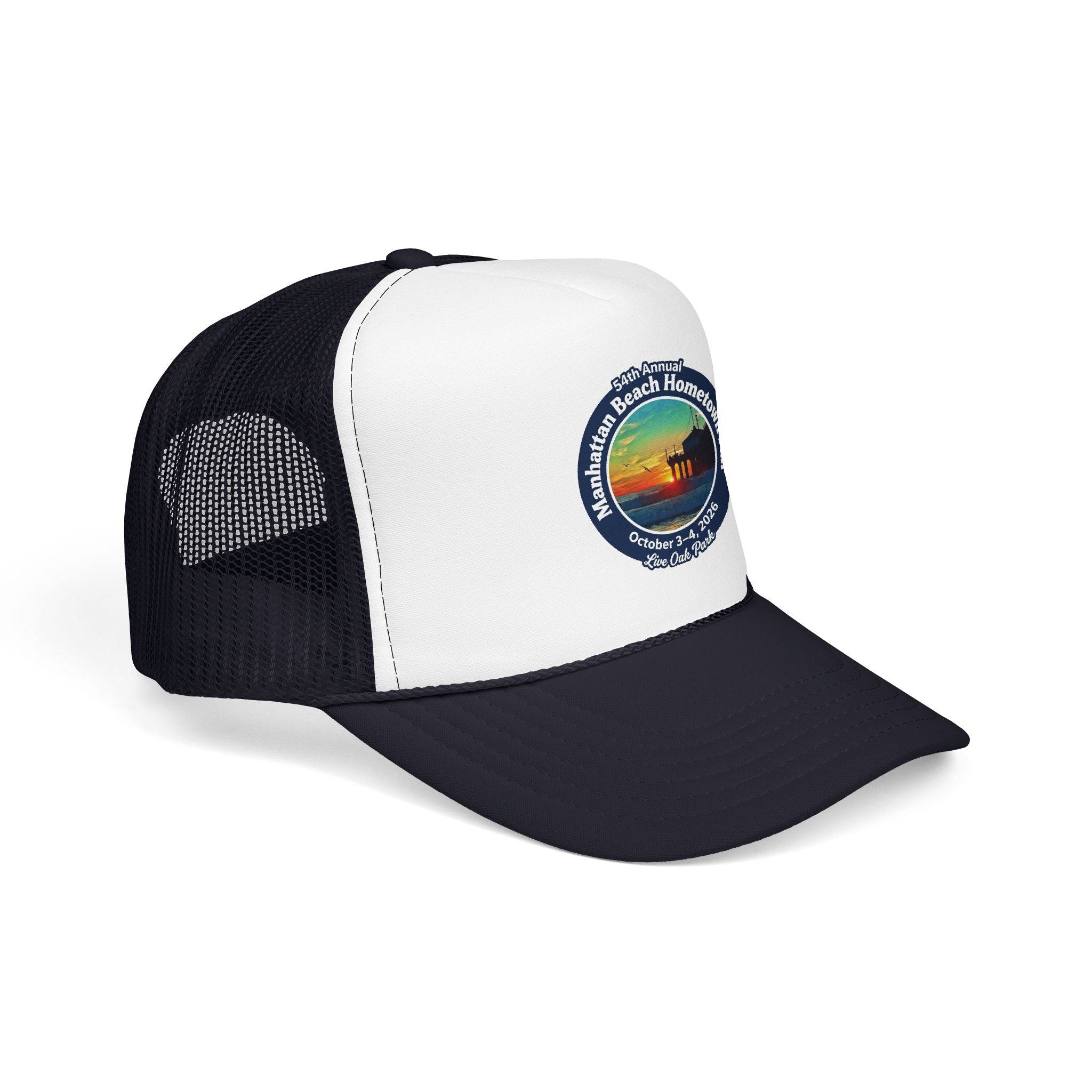 Trucker Hat — Manhattan Beach Hometown Fair Sunset Logo