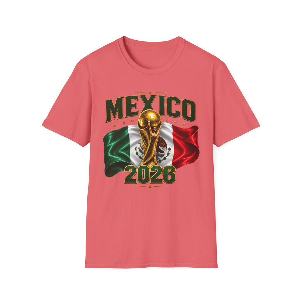 Mexico 2026 World Cup T-Shirt — Flag & Trophy Soccer Fan Tee