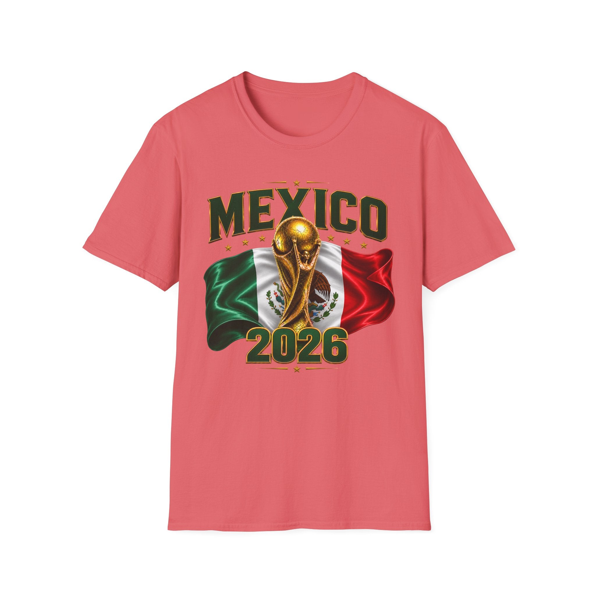 Mexico 2026 World Cup T-Shirt — Flag & Trophy Soccer Fan Tee
