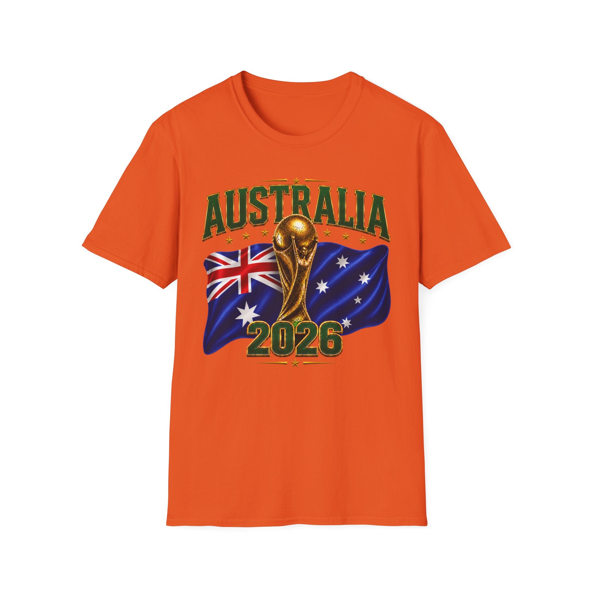Australia 2026 Soccer World Cup T-Shirt — Aussie Flag & Trophy Design