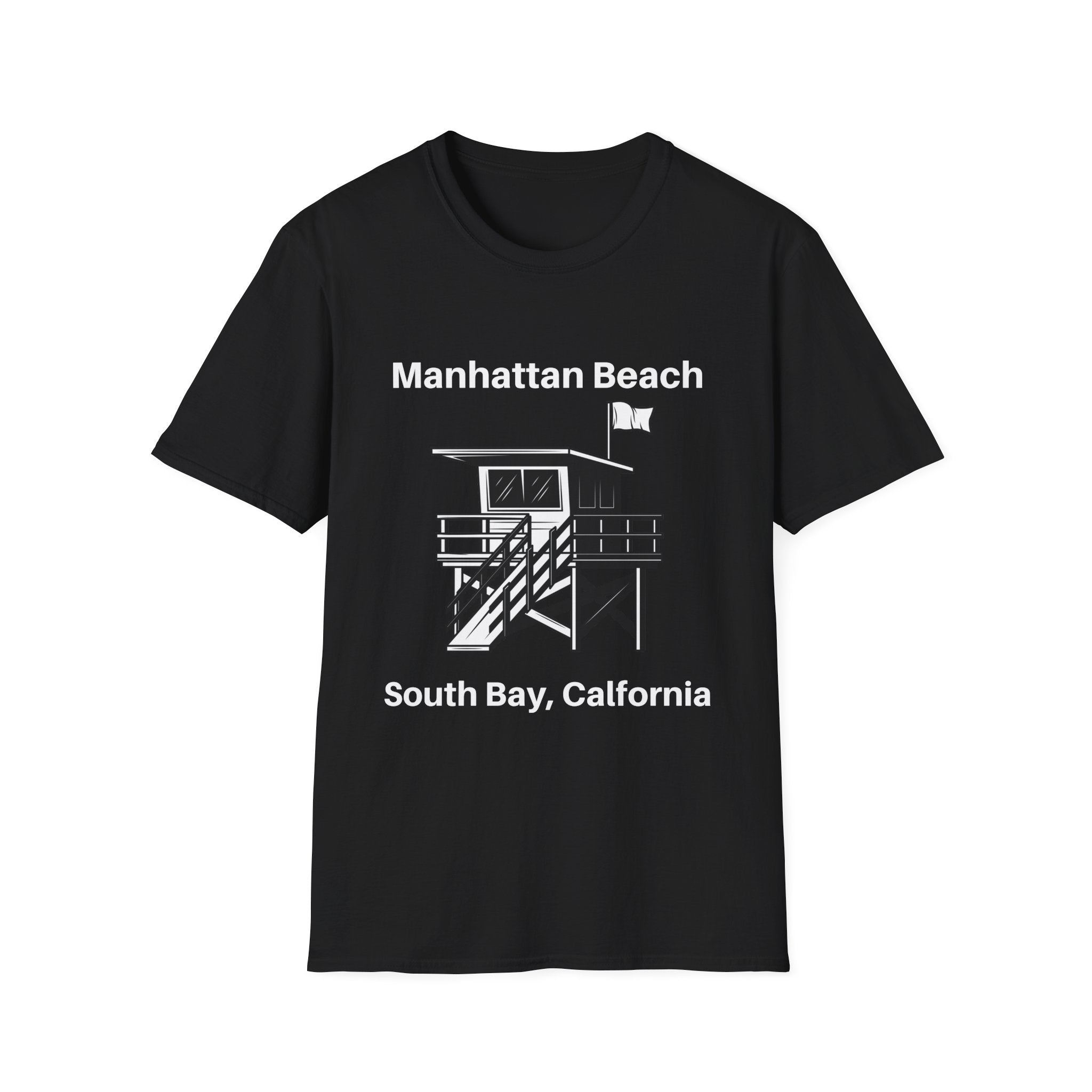 Manhattan Beach Lifeguard Station Men's and Woman's Softstyle T-Shirt