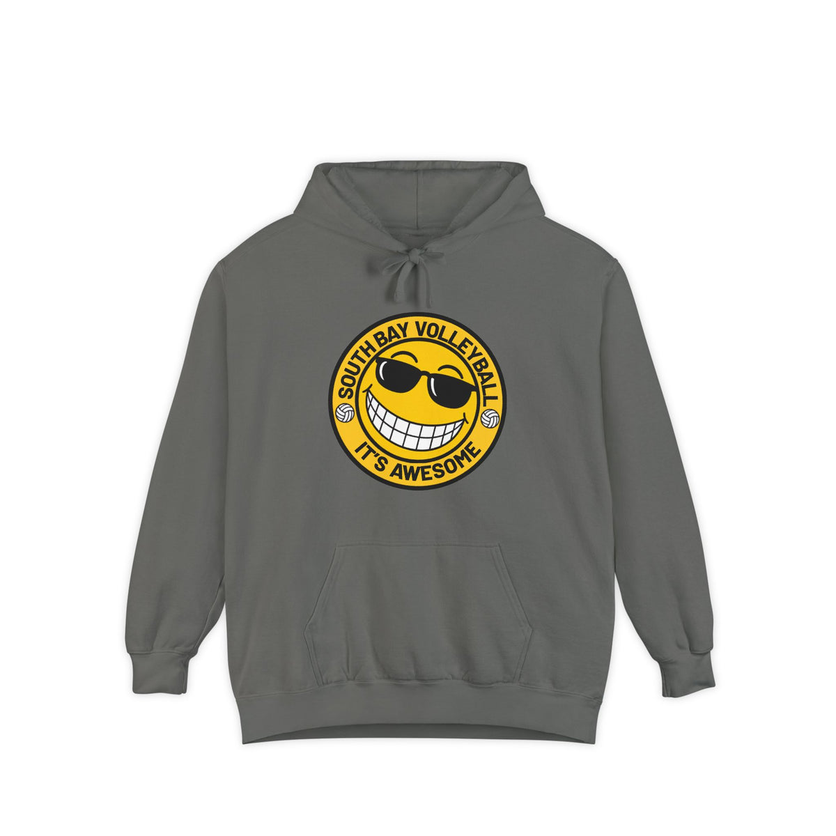 Volleyball Smiley Hoodie — "South Bay Volleyball It's Awesome" Crewneck