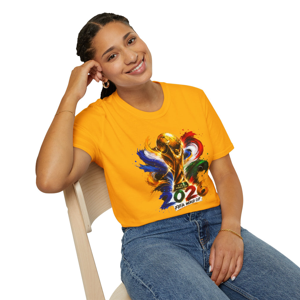 World Cup 2026 T-Shirt — Colorful FIFA Trophy Graphic