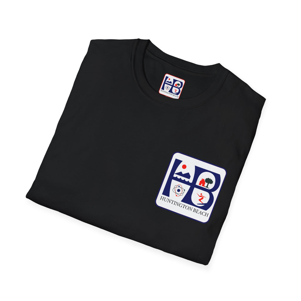 Huntington Beach Retro Logo T-Shirt — HB Surf & Sunset Tee (printed 3 side)