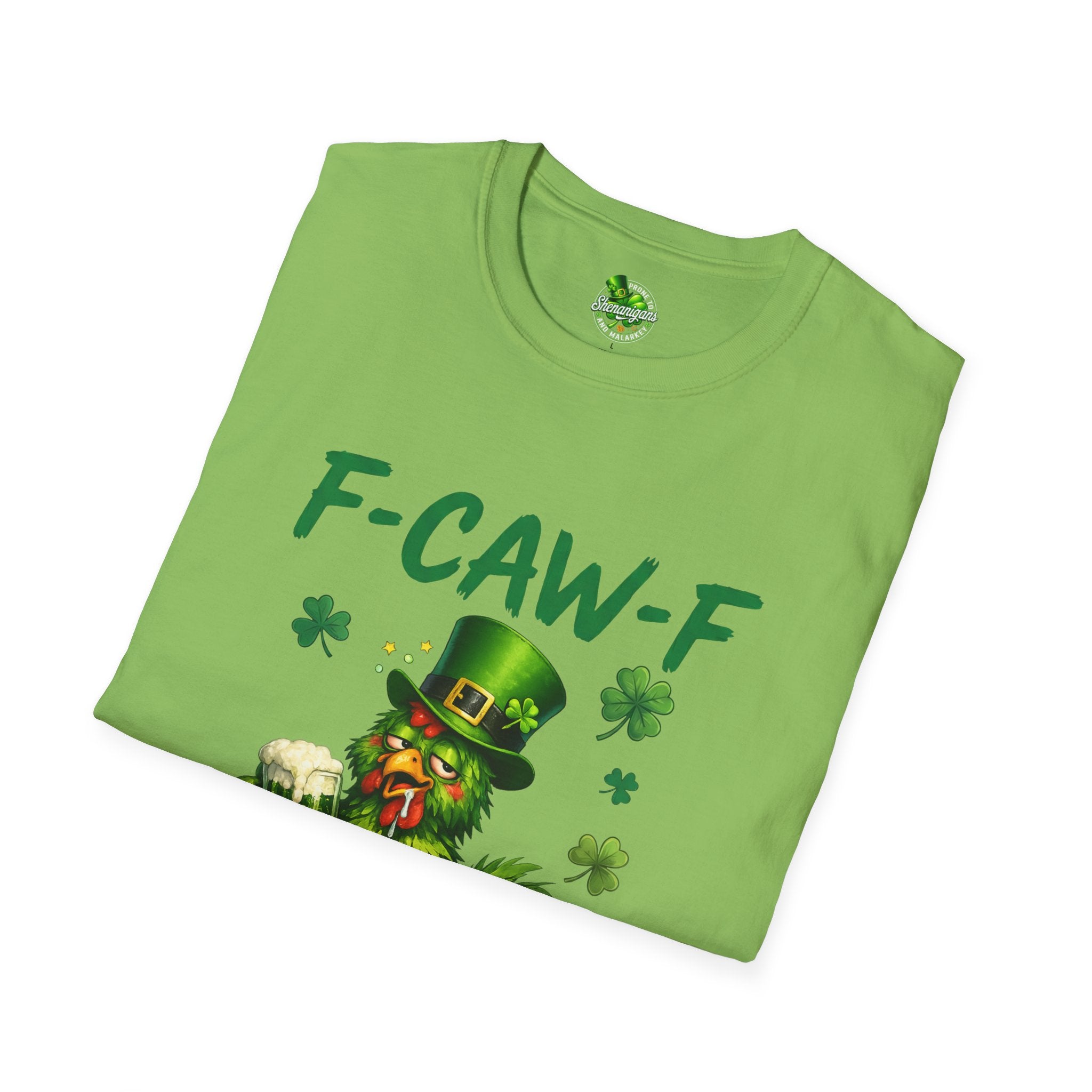 F-CAW-F Leprechaun Chicken T-Shirt | St. Patrick's Day Shamrock Tee