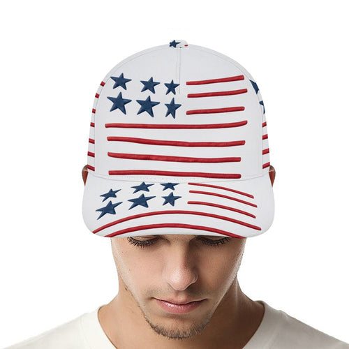 American Flag Style Baseball Cap