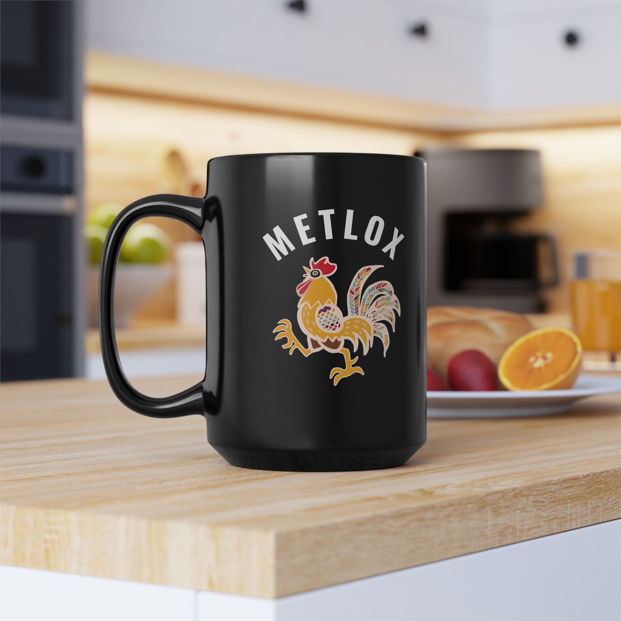 Metlox Pottery Manhattan Beach 1927 - 1989 11oz / 15oz Black Mug