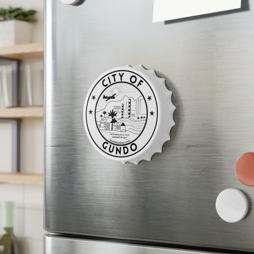 Bottle Opener — City of Gundo Retro Seal Design