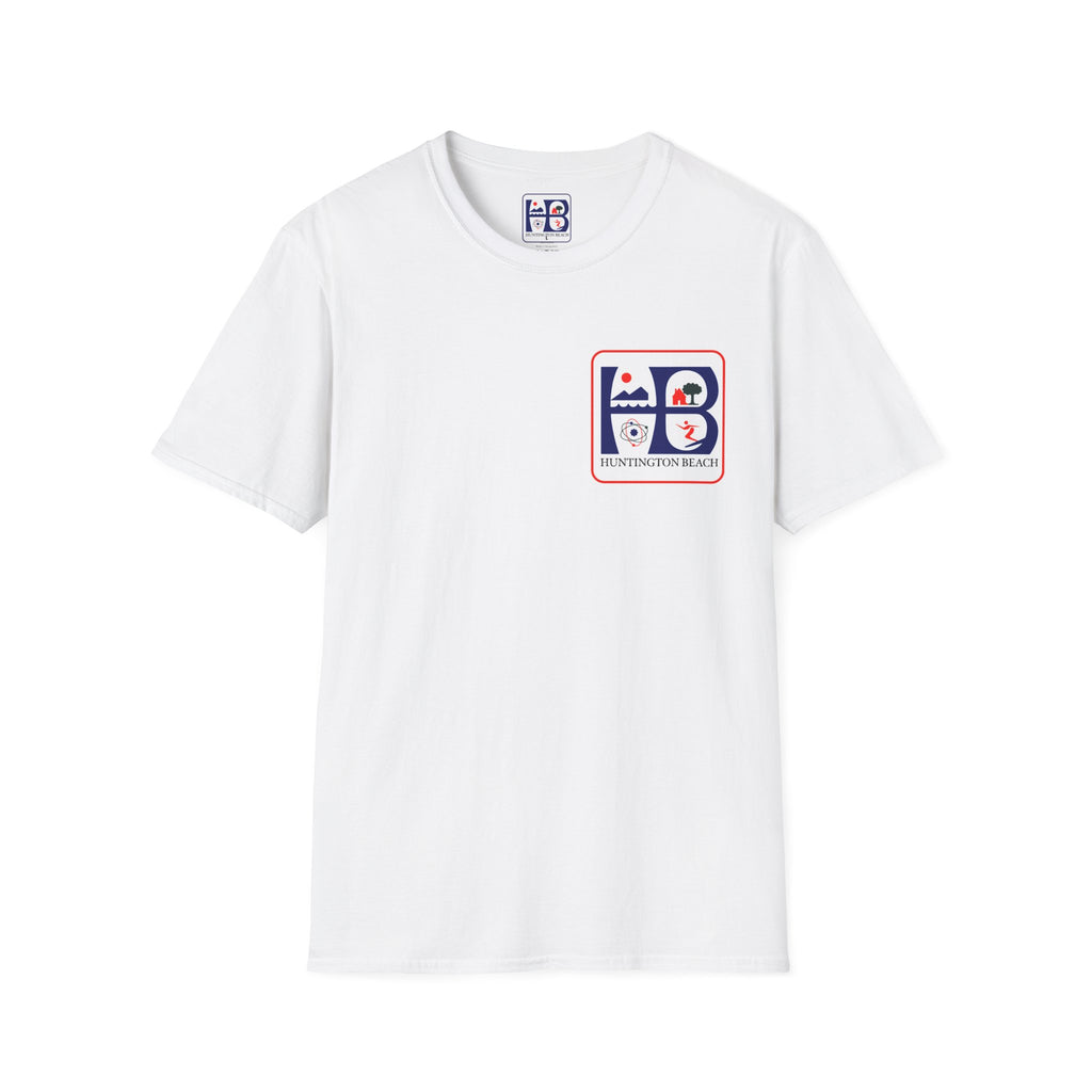 Huntington Beach Retro HB Logo T-Shirt  (printed 3 places)