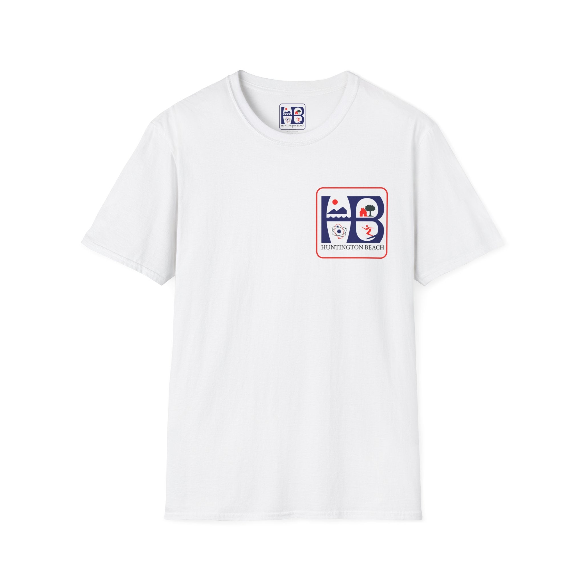 Huntington Beach Retro HB Logo T-Shirt  (printed 3 places)