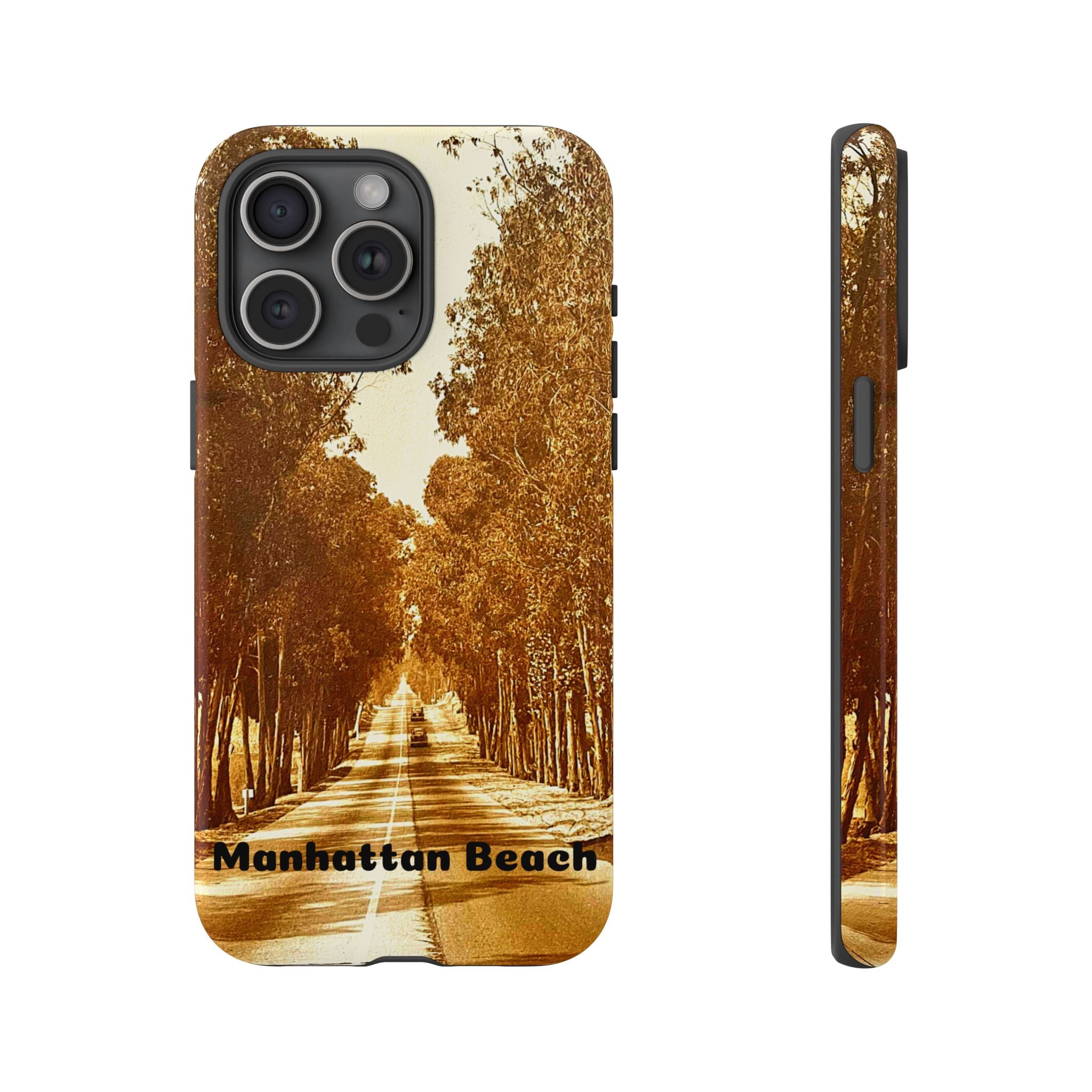 Phone Cases Manhattan Beach Rosecrans Ave Early 60's Tough Cases 90266 California, iPhone Samsung Google Pixel Protective Cover, Vintage