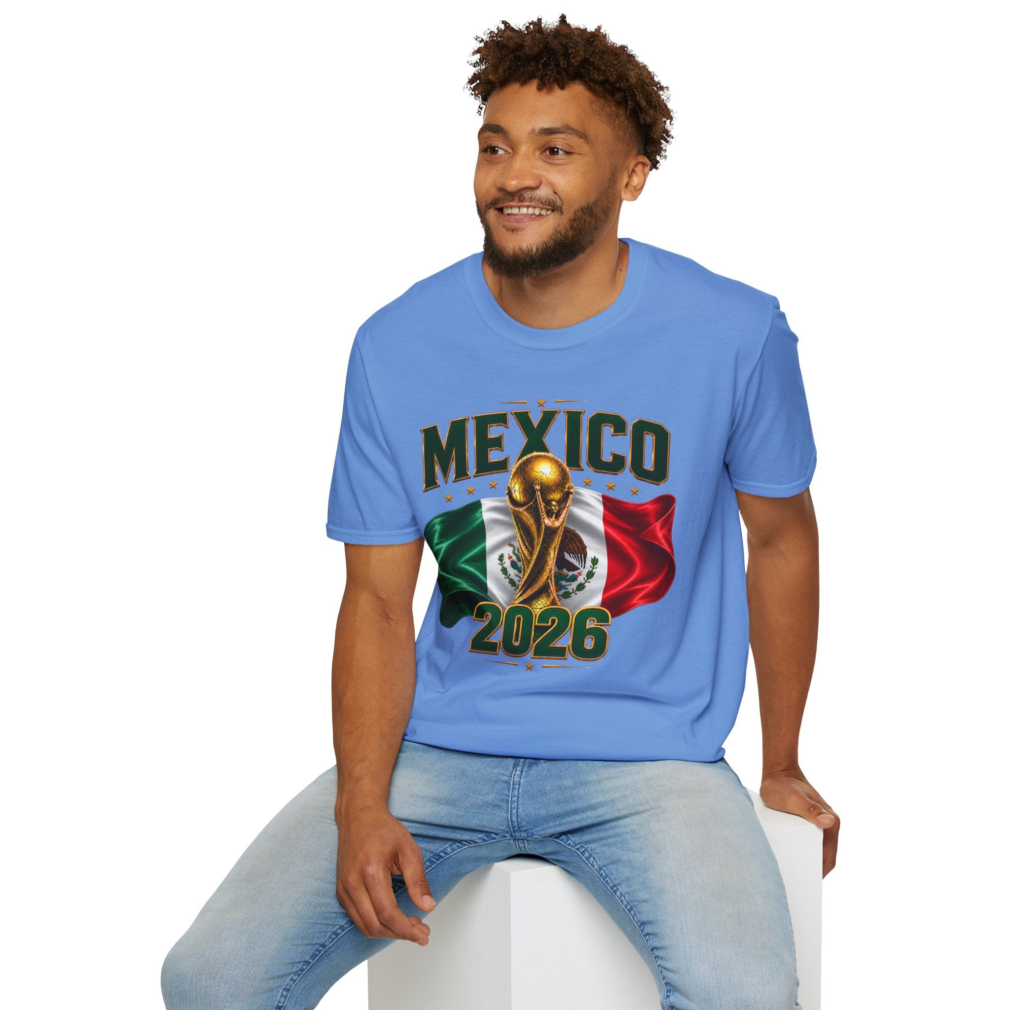 Mexico 2026 World Cup T-Shirt — Flag & Trophy Soccer Fan Tee