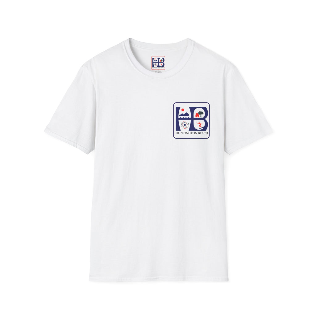 Huntington Beach Retro Logo T-Shirt — HB Surf & Sunset Tee (printed 3 side)