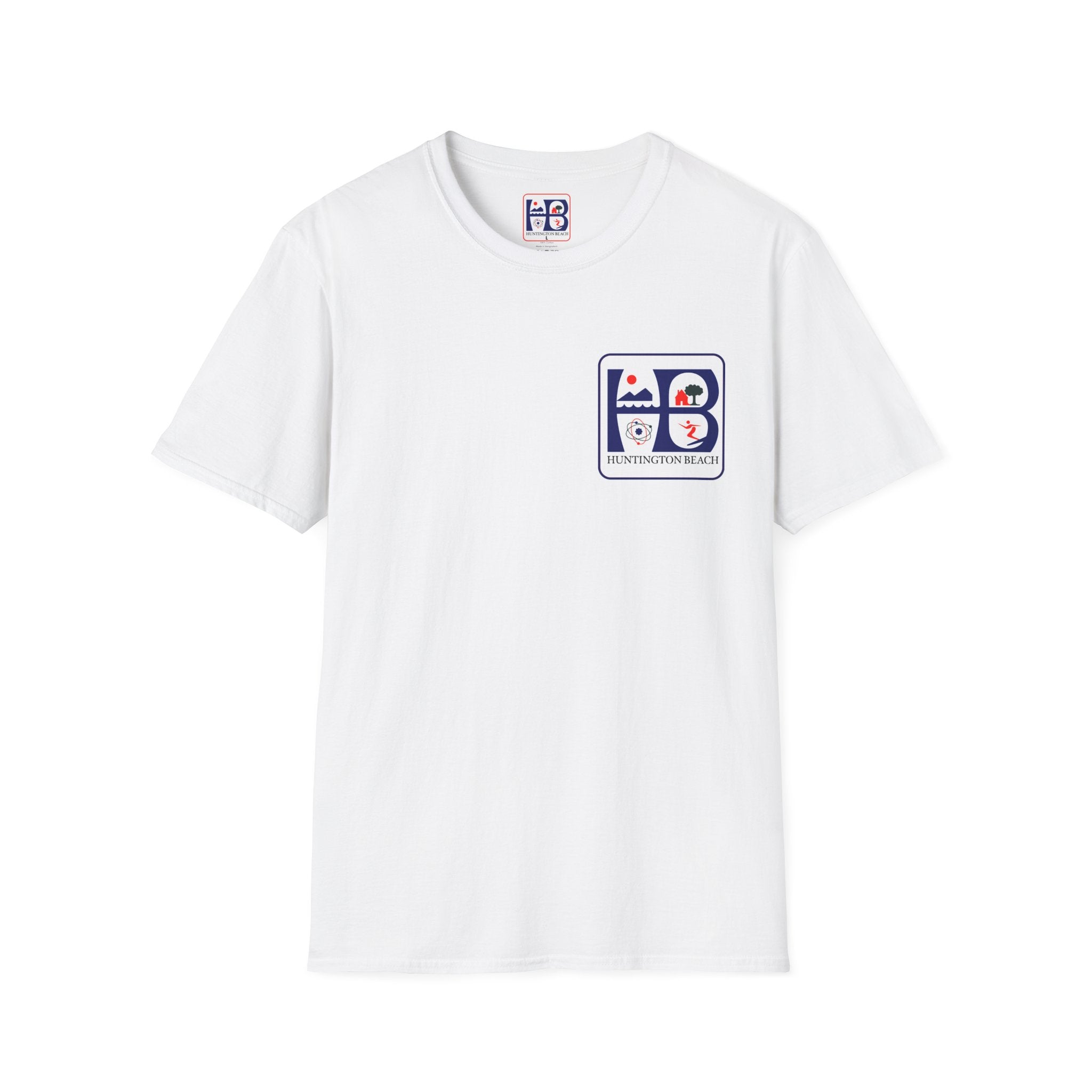 Huntington Beach Retro Logo T-Shirt — HB Surf & Sunset Tee (printed 3 side)