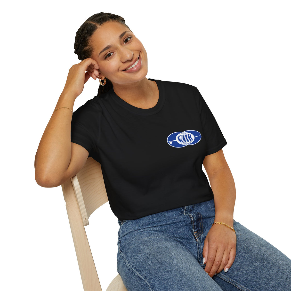 Rick Surfboards Unisex Softstyle T-Shirt Old School Hermosa Beach