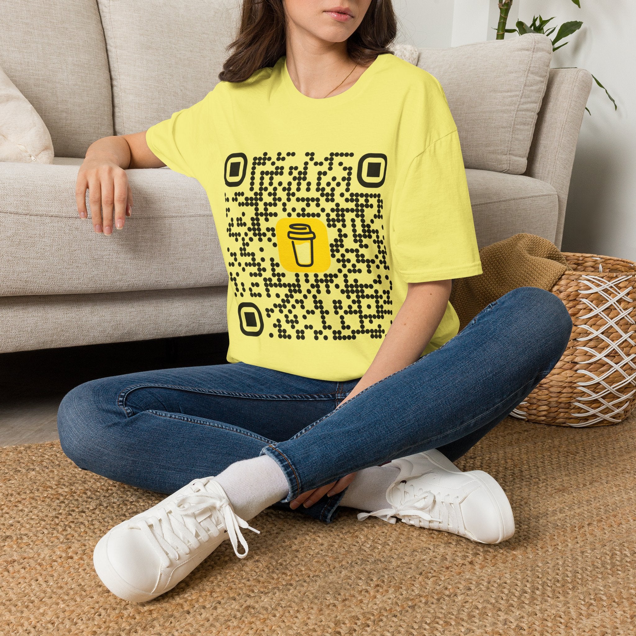 QR Code Coffee Tee — Scan-to-Order Coffee Shop T-Shirt