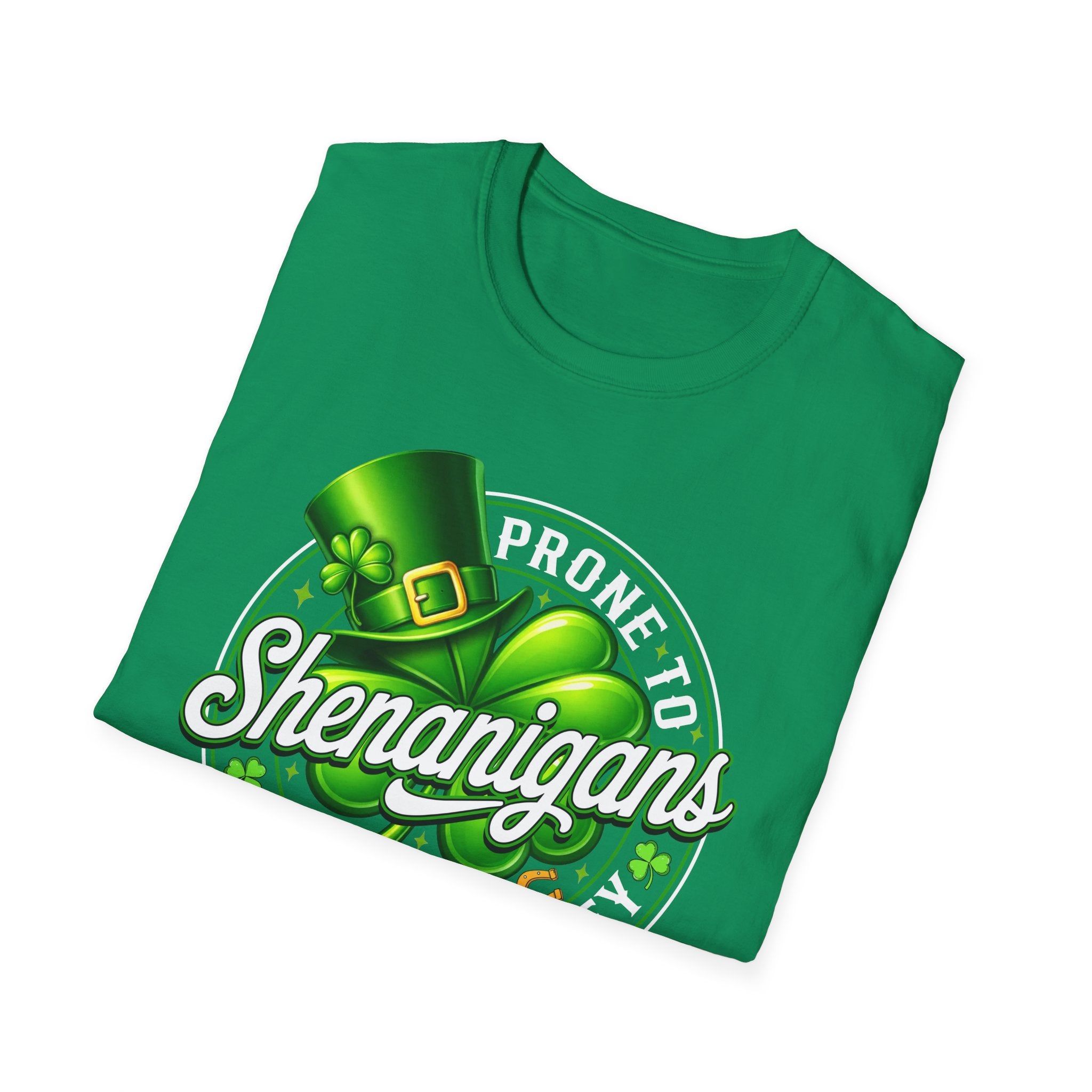 Prone to Shenanigans and Malarkey T-Shirt | St. Patrick's Day Leprechaun Hat Shamrock
