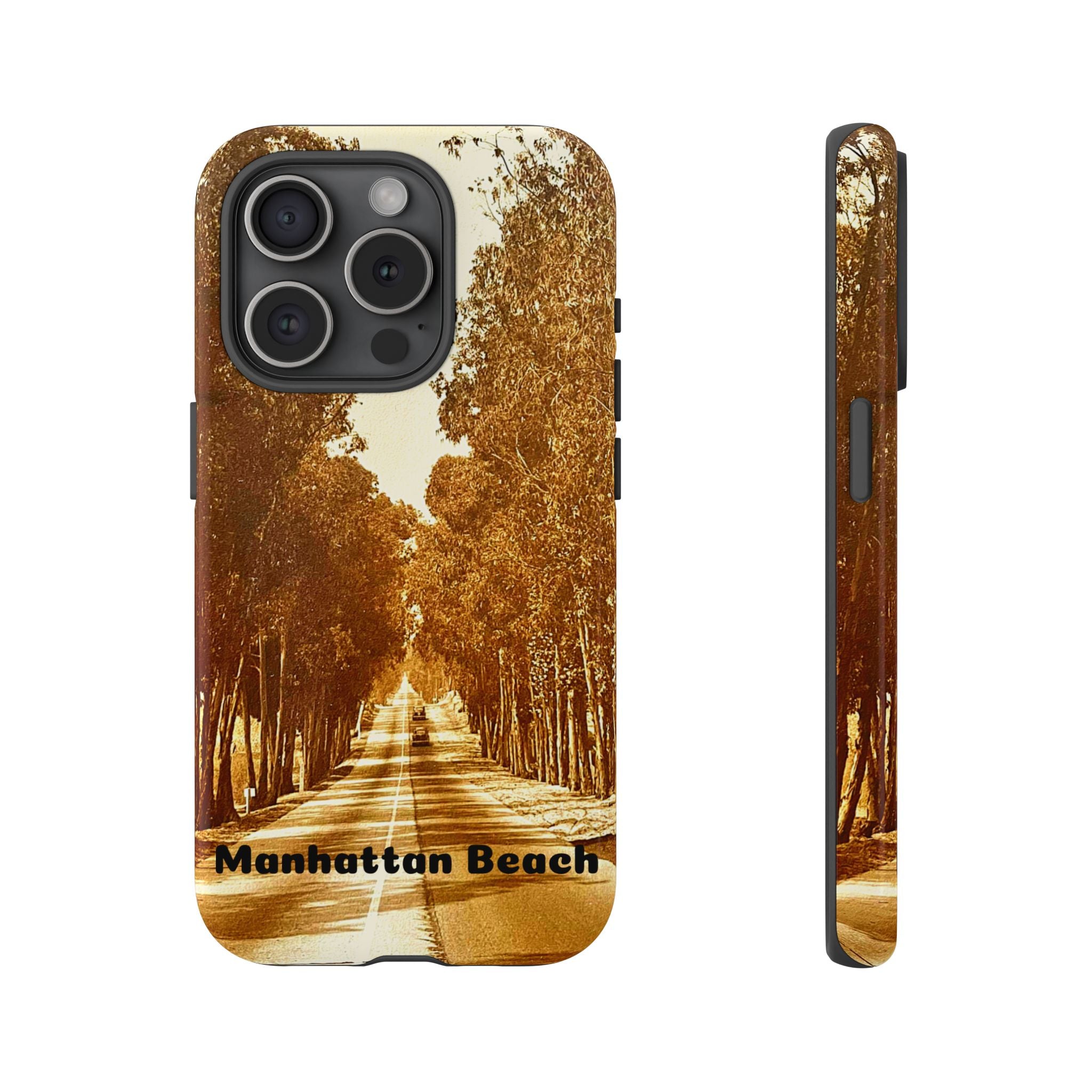 Phone Cases Manhattan Beach Rosecrans Ave Early 60's Tough Cases 90266 California, iPhone Samsung Google Pixel Protective Cover, Vintage